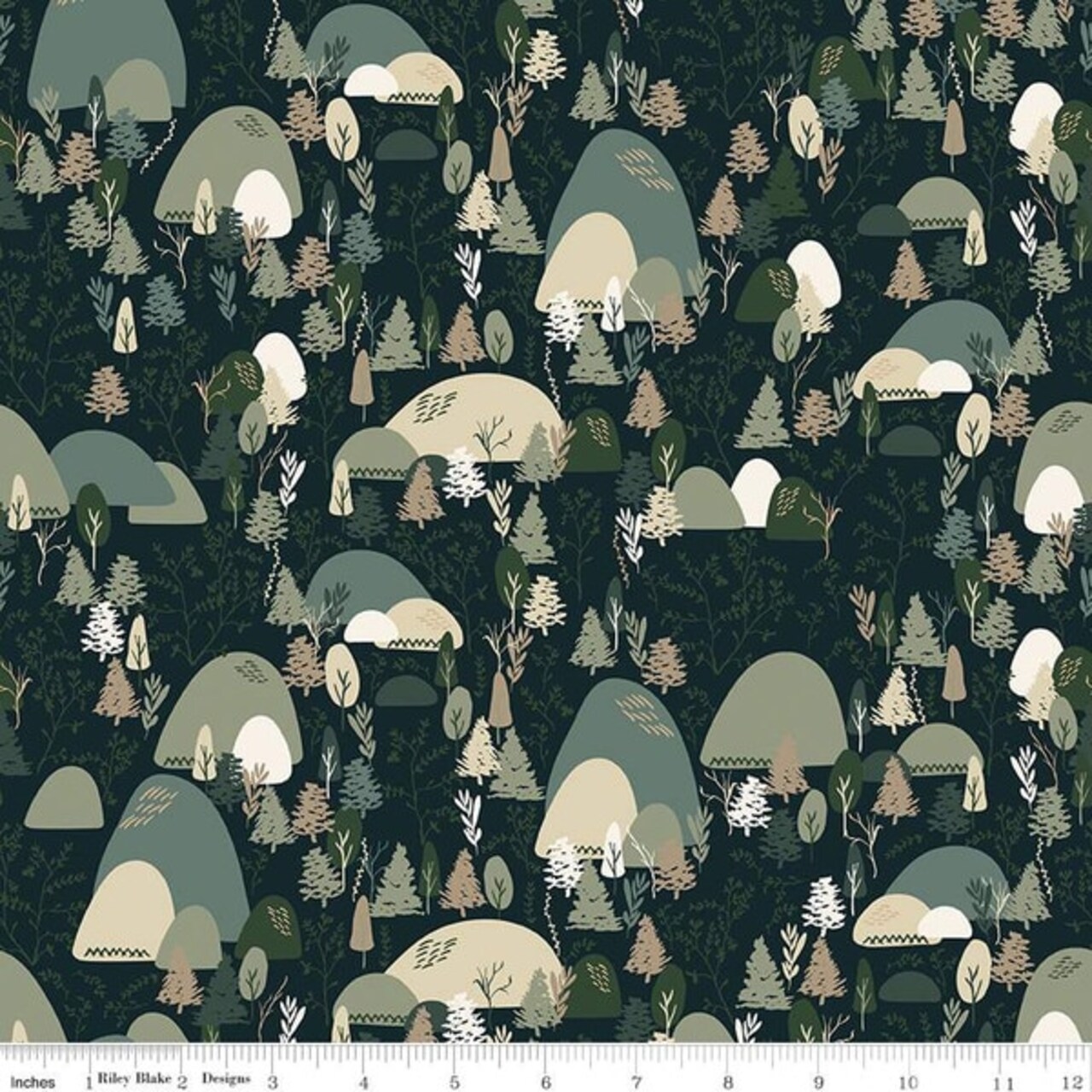 Mountain Music in Navy (c16883-navy) | Let's Wander | Casey Cometti | Riley Blake